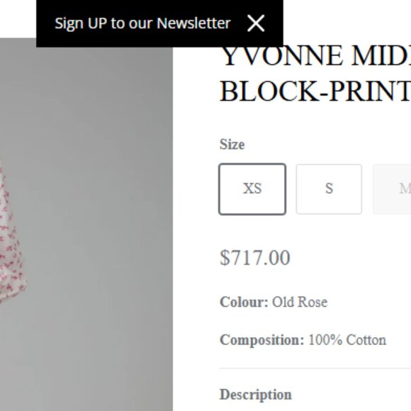 Thierry Colson White W/ Blue Orange Floral Cotton NWT - Picture 8 of 8